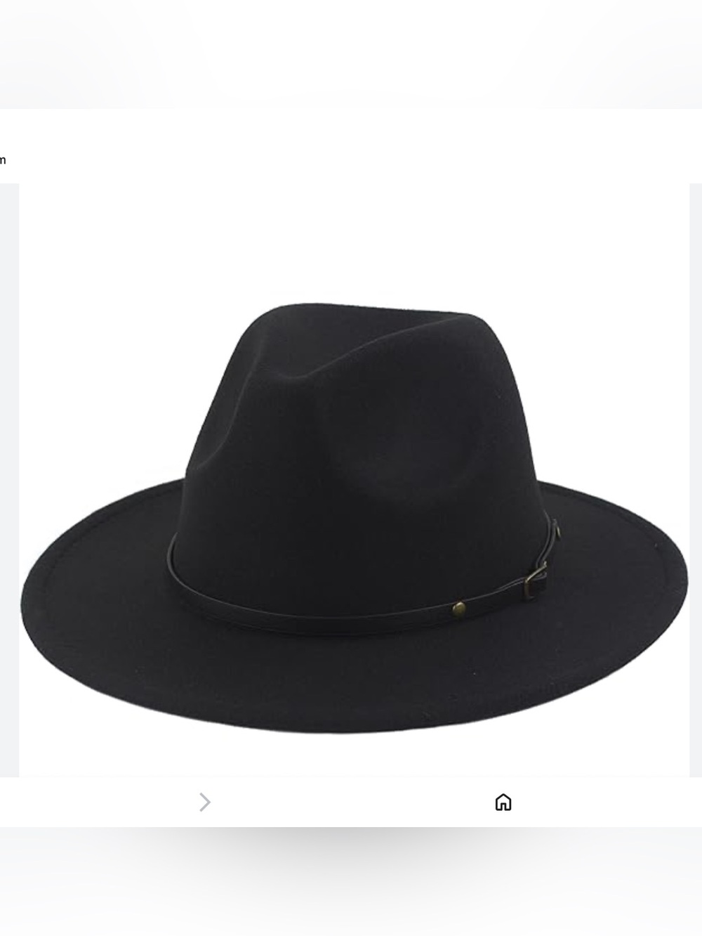 Classic Fedora Wool Felt Wide Brim Hat Black